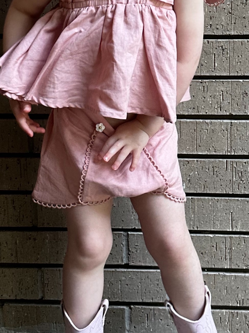 Kids Pink Matching Set - Baby Girl Two-Piece Outfit